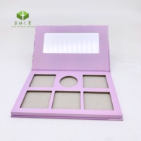 Palette de fards à paupières vide personnalisable, blush, poudre illuminatrice, aimant avec miroir, emballage en boîte en papier couché en matériaux recyclés