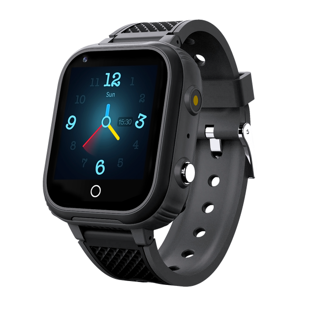 Waterproof Touch Screen Global 4G Kids Smart Watch GPS WIFI Location Video Call Child Smartwatch Camera Baby Phone Black