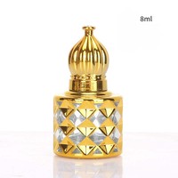 Mini flacon roll-on vide personnalisé doré pour huile essentielle d'oud arabe et attar, avec bouchon à vis et marquage à chaud, de Jiangsu