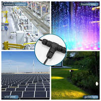 Câble électrique étanche IP68 pour extérieur, connecteur de câble de type T à 3 broches pour micro-onduleur solaire