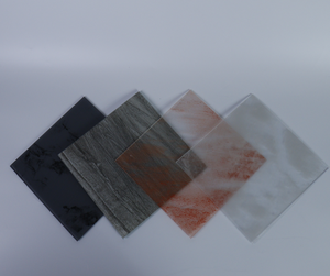 Panneau de verre décoratif à motif marbré, verre trempé imprimé pour cloisons murales intérieures, sols et décoration de bâtiments - Product Image 2