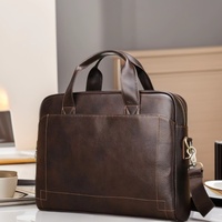 Sac à bandoulière pour ordinateur portable en cuir véritable pour hommes, 15,6 pouces, grande capacité, imperméable, super léger, réduction de la charge