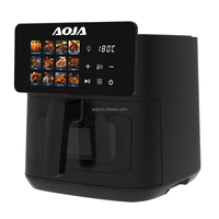 Friteuse à air 1500W 8L avec écran tactile LED, 12 préréglages, cuisson sans huile, tension et couleur de prise personnalisables