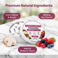 Complément Énergétique Portable OEM aux Champignons 400mg pour la Concentration, la Concentration en Énergie et le Soutien Énergétique Quotidien lors de l'Étude et du Travail
