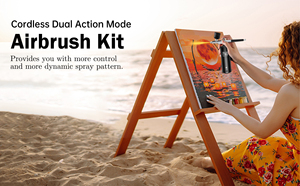 टैटू नाई नेल आर्ट के लिए एयरब्रश सेट रिचार्जेबल कॉर्डलेस एयरब्रश कंप्रेसर स्वचालित साइलेंट फिंगरटिप नियंत्रण एयर ब्रश - Product Image 6
