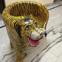 Indische alte Holz gemalt Stuhl Beistell tisch Möbel Balkon Home Outdoor Freizeit Indoor Hotel Empfangs stuhl Tiger Stuhl