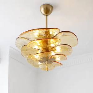 Lustre en verre de Murano américain de luxe en gros, <span class=keywords><strong>tube</strong></span> lumineux, lustre LED givré de luxe pour hôtel, salon, bar - Product Image 1