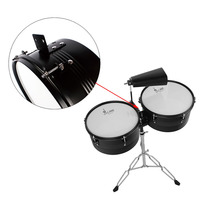 Percussion latine 13 "& 14" Timbales ensemble de batterie avec support et cloche