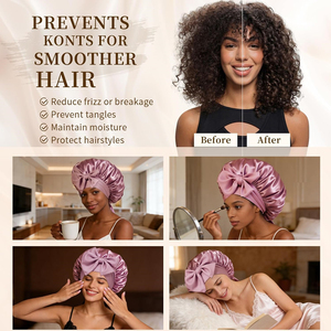 <span class=keywords><strong>Bonnet</strong></span> en satin en gros pour femmes, <span class=keywords><strong>bonnet</strong></span> <span class=keywords><strong>de</strong></span> nuit en soie, grand <span class=keywords><strong>bonnet</strong></span> <span class=keywords><strong>de</strong></span> sommeil en satin avec bande élastique pour cheveux bouclés, <span class=keywords><strong>bonnet</strong></span> <span class=keywords><strong>de</strong></span> douche - Product Image 2
