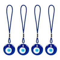 Pendentif en verre Œil bleu turc/grec, amulette porte-bonheur pour voiture et décoration intérieure, design antique patiné, idéal pour la rentrée scolaire