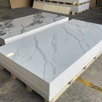 Panel Dinding PVC Kustom Pabrik, Ketahanan Tinggi, Tahan Air, Tahan Aus, Lembaran Marmer UV Kilap Tinggi