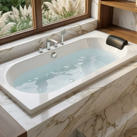 Ensemble d'accessoires de salle de bain en acrylique pour baignoire ovale à encastrer, pour la maison, les hôtels commerciaux, les villas et les salles de bain.