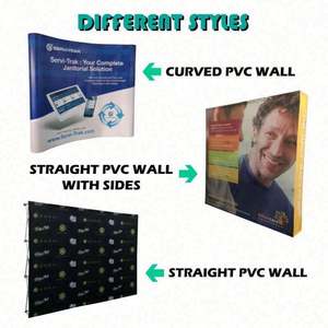 Mur d'affichage pliable en tissu pour sublimation personnalisée, support de toile de fond pop-up, scène portable - Product Image 4