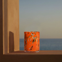 Noël or imprimé léopard fait à la main verre bougie pot bougies parfumées mariage aromathérapie luxe en vrac en gros