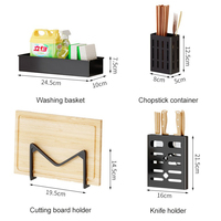 Égouttoir à vaisselle moderne en métal, autoportant et modulable, pour évier, avec 2 niveaux, étanche et durable, pour la rangement de vaisselle de cuisine