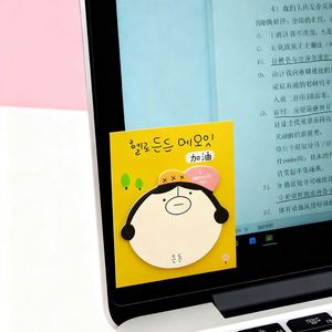 Notes autocollantes en papier en forme d'animaux mignons de dessins animés, blocs-notes adhésifs Kawaii, papeterie créative pour le bureau et l'école, cadeau de rappel - Product Image 5