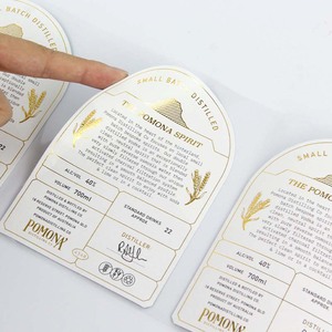 Biểu Tượng Tùy Chỉnh In Dính Chai Rượu Vang Nhãn Vàng Lá Sticker Cuộn Giấy Dán Cho Doanh Nghiệp - Product Image 2