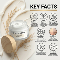 Pirinç Kepeği Özlü Yüz Kremi 50ml Dermatolojik Olarak Test Edilmiş Hafif Yağsız Derin Nemlendirme Bariyer Onarımı Cilt Tonunu Aydınlatır
