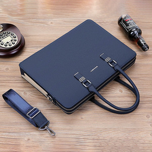 Maletín <span class=keywords><strong>de</strong></span> Negocios <span class=keywords><strong>de</strong></span> Alta Calidad, Impermeable, <span class=keywords><strong>de</strong></span> Cuero PU, para Oficiales y <span class=keywords><strong>Abogados</strong></span>, con Dos Bolsillos <span class=keywords><strong>Principales</strong></span>, Bandolera, para Portátil - Product Image 5