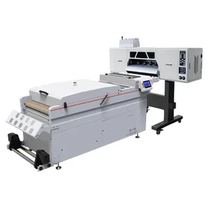 4 head 60cm 1.2m Label Garment inkjet digital textile printer i3200 print head pet DTF film 60cm t shirt printer in indonesia