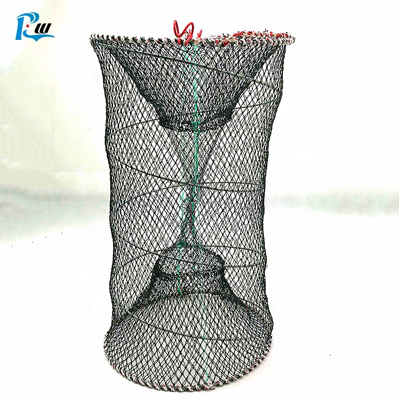 Piège à cage de homard en forme de crevette en matériau HDPE personnalisé bleu