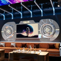 Kaca Cermin Infinity Kustom untuk Dekorasi Dinding Klub Malam, KTV, Bar, Lounge, Dekorasi Klub Modern, Hiasan Dinding dengan Lampu Kipas