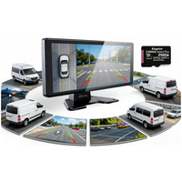 Système de vision panoramique 360° tout-en-un 10,36 pouces, vision nocturne Starlight IP68, double objectif, enregistreur vidéo, enregistrement en boucle 24h/24, enregistrement en continu