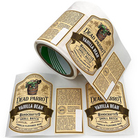 Étiquette de boisson personnalisée, étiquette imperméable pour bouteille, rouleau d'étiquettes autocollantes en vinyle, étiquette pour bouteille de bière artisanale en verre