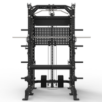 Équipement de musculation tout-en-un W6015S, machine Smith, appareil d'entraînement fonctionnel, rack de musculation 3x3 avec fonction latérales/rameuses