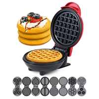 Aifa petit électroménager 3 en 1 Portable 5 pouces Surface de cuisson pop donuts omelette crêpe sandwich mini Gaufrier