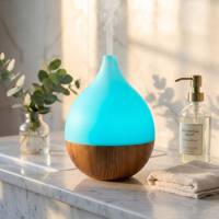 Diffuseur d'huiles essentielles moderne et simple, 7 couleurs, lumière chaude, arrêt automatique, sur table, 100 ml, humidificateur ultrasonique USB pour aromathérapie