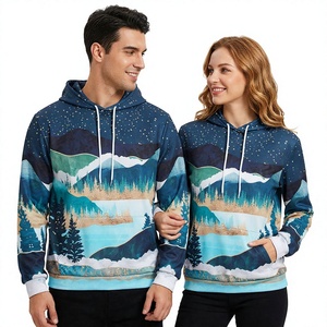 Sudadera con Capucha Unisex, Lisa, Sublimada, de Algodón, Informal, para Otoño, Corte Holgado, Antiarrugas, Ecológica y Transpirable - Product Image 1