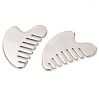 Outils de massage Gua Sha en métal pour le visage, outils de massage Gua Sha en acier inoxydable pour la relaxation de la tête, du visage et du corps, soins de la peau