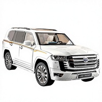 Modelo de Auto SUV Land Cruiser LC300 a Escala 18 con Sonido y Luces, Colección de Juguetes Metálicos