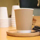 Tasse à café en papier pour boisson chaude tasse de thé au lait de jus jetable avec logo personnalisé imprimé