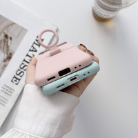 Coque de téléphone portable antichoc en silicone souple mat avec anneau, personnalisable avec logo, multicolore, pour Z Flip 4/3/5 5G, vente en gros OEM/ODM