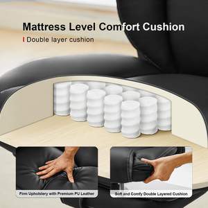 Nouveau modèle de chaise de bureau en cuir de haute qualité, ergonomique, extensible avec accoudoirs, porte-vêtements de bureau, base pivotante <span class=keywords><strong>à</strong></span> 5 étoiles - Product Image 6