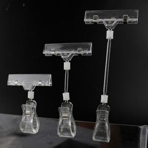 Soporte Ajustable de Plástico PP para Etiquetas Colgantes de Supermercado, Exhibidor de Tiras con Clip - Tamaño Personalizado - Product Image 6