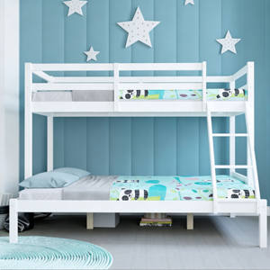 <b>Solid</b> Pine <b>Wood</b> <b>Bunk</b> <b>Bed</b> For Kids Adults Space-saving Twin Over Full <b>Bunk</b> <b>Bed</b> <b>Solid</b> <b>Wood</b> - Product Image 3