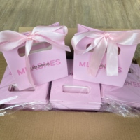 Bolsas para Recuerdos de Boda, Duraderas, con Logotipo Personalizado en Relieve, Cinta de Algodón, Bolsas de Regalo para Boutique de Zapatos, Bolsas de Papel para Compras, Bolsas para Ropa