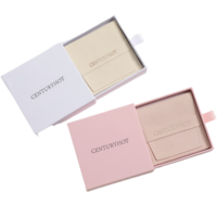 Boîte à tiroir magnétique avec logo personnalisé boîte pliable ovale verte en microfibre sac à boucle en métal ensemble de pochettes à bijoux emballage cadeau