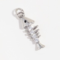 Pendentif JINYUAN en cuivre style vacances à la plage, étoile de mer et arête de poisson, breloque en forme de cœur style Ins, crème glacée rose, Guangzhou