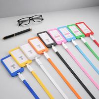 Porte-badge personnalisé en plastique rigide coloré pour carte d'identité, personnel de travail, porte-badge transparent double face