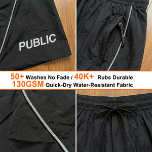 Pantalones Cortos Deportivos Reflectantes Personalizados con Impresión, Corte Regular, Ligeros, Casuales, para Gimnasio y Running, Fabricante de Ropa OEM - Product Image 2