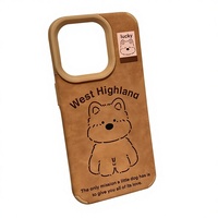 Coque de téléphone en TPU avec motif de chien en line art adorable et détail 'Lucky', antichoc, design minimaliste et charmant pour