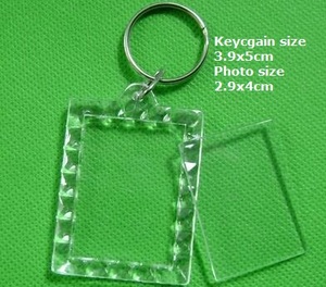 Bán Buôn Neworiental Trống Acrylic Keychain, Hình Ảnh Chèn Nhựa Khung Ảnh <span class=keywords><strong>Key</strong></span> Chain - Product Image 4