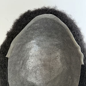 Peruca Afro de Cabelo Humano Indiano de Alta Qualidade 2mm com Base de PU para Substituição Capilar Masculina - Prótese Capilar Afro para Homens Negros - Product Image 5