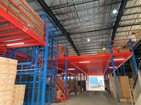 Sistema di Scaffalature Personalizzato Marca HONGXIN, Scaffale per Magazzino con Piattaforma al Secondo Piano, Soppalco in Acciaio per Carichi Pesanti