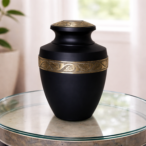 Modern Silver Finish Aluminum <b>Urn</b> Jar for Ashes Durable Floor Vase Memorial Jar with <b>Large</b> Capacity - Product Image 2