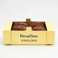 Boîte d'emballage alimentaire pliable en papier de qualité alimentaire pour brownies et pains, vente en gros